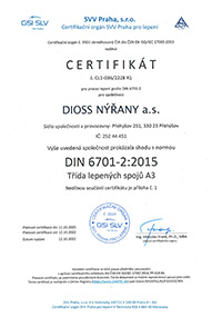 Certifikát DIN6701-2:2015