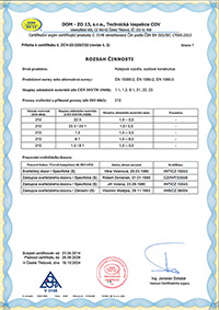 Certifikát č. ZCV-23-325/C02 - Proces svařování