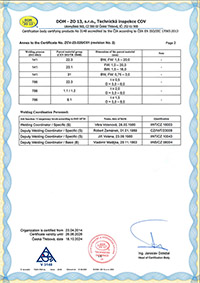 Certificate no. ZCV-23-325/C01 - Welding process