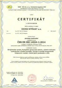 Proces svařování - ČSN EN ISO 14554-1:2014
