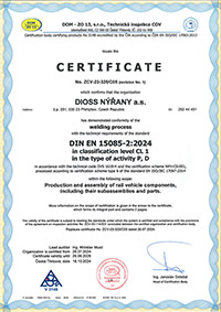 Certificate no. ZCV-23-325/C05 - Welding process